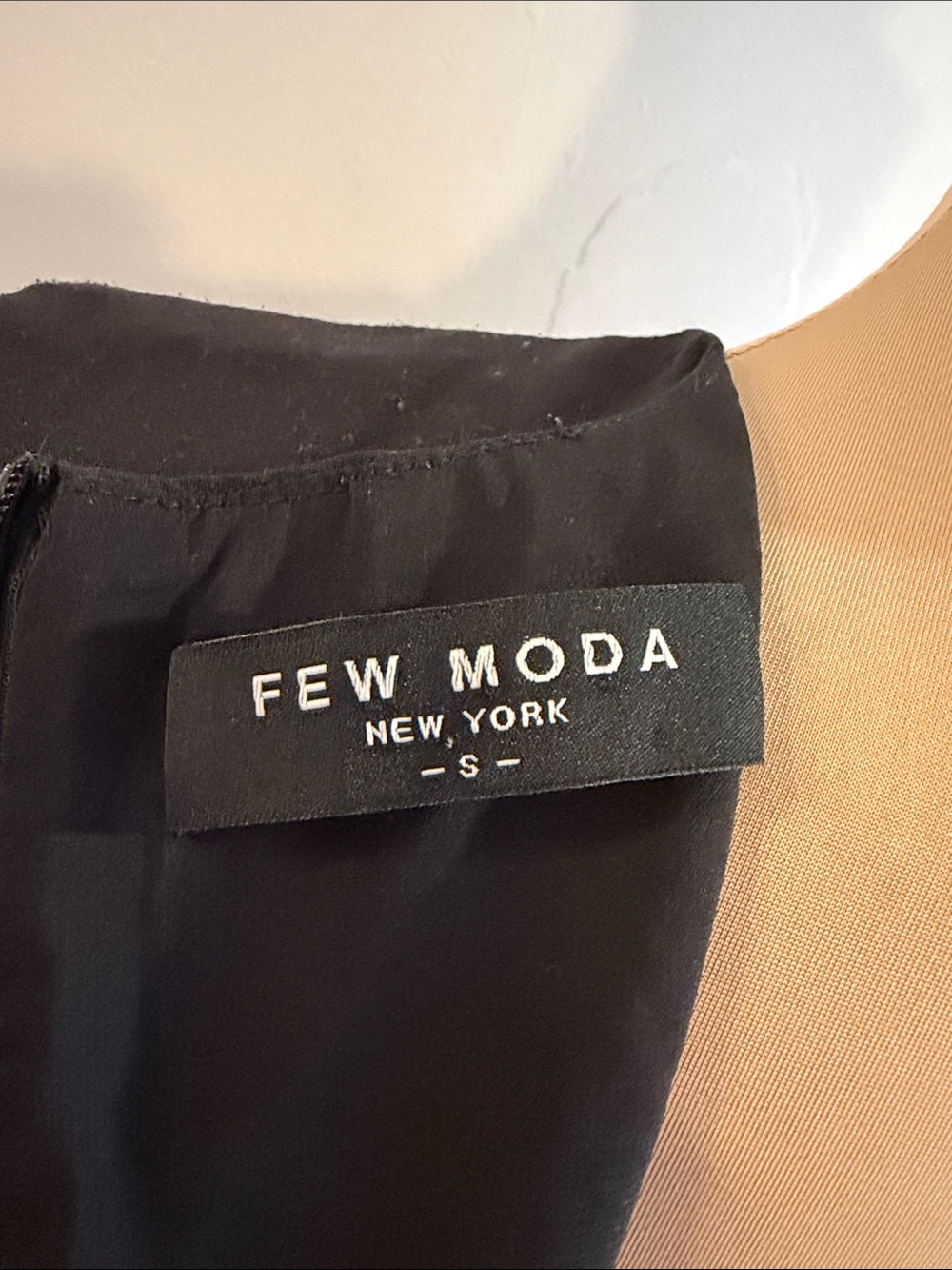 Few Moda black sleeveless dress interesting details at waist unique size small - Picture 10 of 10